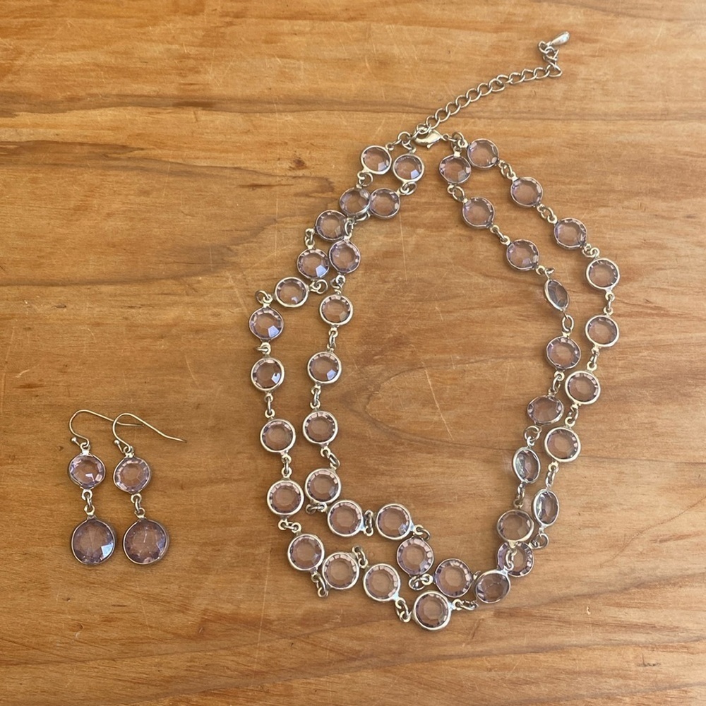 Set of necklace and earrings